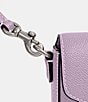 Color:Soft Purple - Image 5 - Wyn Crossgrain Leather Silver Hardware Crossbody Bag