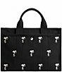 COACH x Peanuts Snoopy Cargo Tote Bag, Color:Black Multi - Image 2