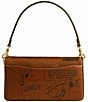 COACH x Peanuts Tabby Shoulder 26 with Newspaper Print, Color:Hazelnut/Multi - Image 2