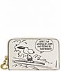 COACH x Peanuts Zip Around Card Case, Color:Chalk - Image 1