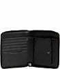 COACH Zip Around Signature Canvas Coin Wallet, Color:Charcoal - Image 3