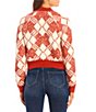 Color:Copper Spice - Image 2 - Crew Neck Plaid Print Pullover Sweater