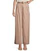 Color:Toasted Nut - Image 1 - High Rise Buckled Wide Leg Pants