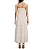 Color:White Alyssum - Image 2 - Lace Trim Maxi Dress