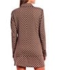 Color:Chocolate Fondant - Image 2 - Oversized Coordinating Knit Jacquard Blazer