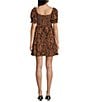 Coco + Jaimeson Short Puff Sleeve Skin Dress, Color:Hazel - Image 2