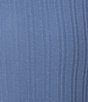 Color:Coronet Blue - Image 4 - Square Neck Long Sleeve Rib Knit Bodysuit