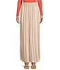 Color:Frappe - Image 1 - Striped Mid Rise Smocked Waist Wide Leg Palazzo Pants