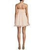 Color:Peach Whip - Image 2 - Sweetheart Printed Organza Puff Dress