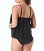 Coco Reef Classic Solid Lotus Ruffle Underwire Bra Size Tankini Swim Top & Solids High Waisted Rollover Bikini Swim Bottom - Image 2