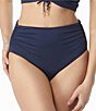 Coco Reef Classic Solids High Waisted Rollover Bikini Swim Bottom - Image 1