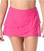 Coco Reef Classic Solids Mesh Layered Swim Skort - Image 1