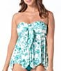 Coco Reef Dreamscape Goddess Bra Size Flyaway Scarf Hem Tankini Swim Top - Image 1