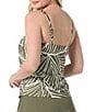 Coco Reef Palm Leaf Bra Cup Size Underwire Tankini Swim Top, Color:Palm - Image 2