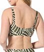 Coco Reef Palm Leaf Scoop Neck Bra Cup Size Underwire Bralette Swim Top, Color:Palm - Image 2