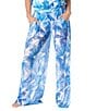 Coco Reef Palm Tree Paradise Wide Leg Mesh Pull-On Swim Cover-Up Pants - Image 1