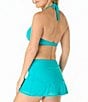 Coco Reef Solid Assure Halter Bra Size Underwire Swim Top & Classic Solids Mesh Layered Swim Skort - Image 2
