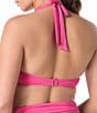 Coco Reef Solid Assure Halter Bra Size Underwire Tankini Swim Top & Solids High Waisted Rollover Bikini Swim Bottom - Image 4