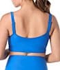 Coco Reef Solid Elevate Shirred Underwire Bra Size Swim Top, Color:Ocean - Image 2