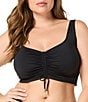 Coco Reef Solid Elevate Shirred Underwire Bra Size Swim Top - Image 4