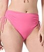 Coco Reef Solid Impulse High Waist Shirred Swim Bottom, Color:Plumeria - Image 1