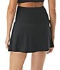 Coco Reef Solid Soar High Waist Skirted Swim Bottom, Color:Cast-black - Image 2