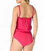 Coco Reef Summer Trellis Ruffle Underwire Bra Size Strapless Blouson Tankini Swim Top & High Waisted Rollover Biki Swim Bottom - Image 2