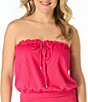 Coco Reef Summer Trellis Ruffle Underwire Bra Size Strapless Blouson Tankini Swim Top & High Waisted Rollover Biki Swim Bottom - Image 5