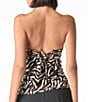 Coco Reef Wild Zebra Charisma Shirred Underwire Bra Tankini Swim Top, Color:Multi - Image 2