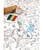Color:Dinos - Image 1 - Coloring Washable Tablecloth & 12 Markers Set - Dinos Print