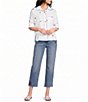 Code Bleu Chelsea Denim High-Rise Star Design Capri Jeans - Image 3