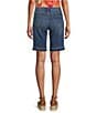 Code Bleu Chelsea High Rise Fray Hem Side Slit Bermuda Shorts, Color:Claire Wash - Image 2