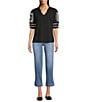 Code Bleu Chelsea High Rise Stretch Denim Straight Leg Cropped Jeans - Image 5