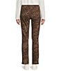 Code Bleu Chelsea Leopard Print Straight Leg Jeans, Color:Animal-Cocoa Brown - Image 2