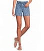 Code Bleu Chelsea Stretch Denim Floral Print High Rise Shorts - Image 1