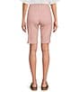 Code Bleu Chelsea Stretch Denim High Rise Bermuda Shorts, Color:Silver Pink - Image 2