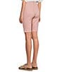 Code Bleu Chelsea Stretch Denim High Rise Bermuda Shorts, Color:Silver Pink - Image 4