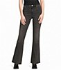 Code Bleu Denim High Rise Straight Leg With Boot Cut Hem Rhinestone Embellished On Each Lower Leg Jeans - Image 1