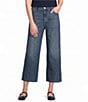 Code Bleu Denim High Rise Wide Leg Crop Length Elastic Back Jeans - Image 1