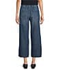 Code Bleu Denim High Rise Wide Leg Crop Length Elastic Back Jeans - Image 2