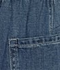 Code Bleu Denim High Rise Wide Leg Crop Length Elastic Back Jeans - Image 4