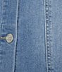 Code Bleu Embroidered Point Collar Long Sleeve Classic Jacket, Color:Glacier Wash - Image 4