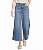 Code Bleu High Rise Wide Leg Embroidered Side Panel Jean - Image 1