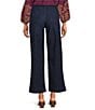 Code Bleu Hollywood Waist High Rise Wide Leg Patch Pocket Ankle Jeans, Color:Allure Wash - Image 2