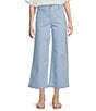 Code Bleu Hollywood Waist High Rise Wide Leg Patch Pocket Cropped Jeans, Color:Windsurfer - Image 1