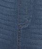 Code Bleu Mid Rise Frayed Hem Stretch Denim Skort, Color:Blue Bell Wash - Image 4