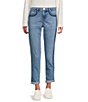 Code Bleu Nolita Embroidered Cropped Boyfriend Jeans, Color:Juniper Wash - Image 1