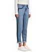 Code Bleu Nolita Embroidered Cropped Boyfriend Jeans, Color:Juniper Wash - Image 3