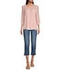 Color:Whitney Wash - Image 5 - Petite Size Chelsea Button Snap Hem Slim Fit High Rise Capri Jeans