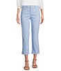 Code Bleu Petite Size Chelsea High-Rise Micro Snap Hem Capri Jeans, Color:Windsurfer - Image 1